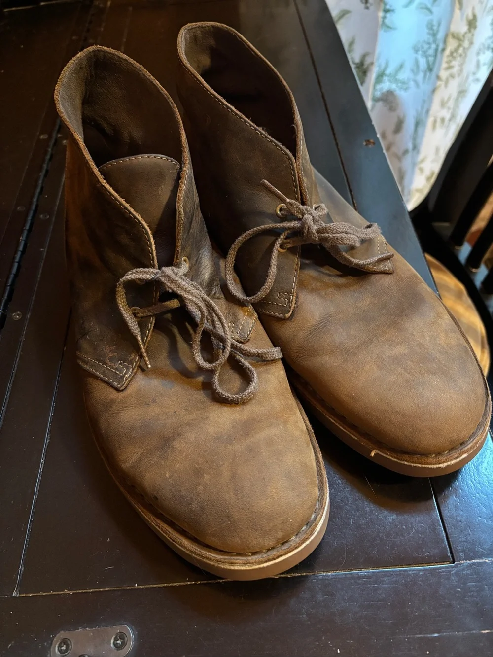 Clarks Men's Bushacre 2 Tan Leather Chukka Boots